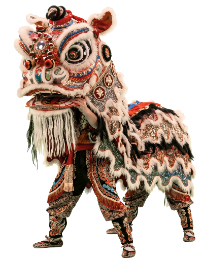 Un leon de danza tradicional china